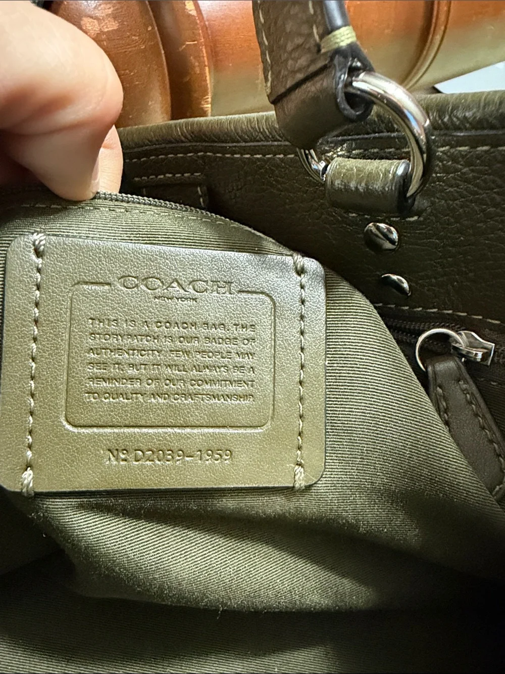 Coach Olive Pebbled Leather Messenger Bag with Removable Strap